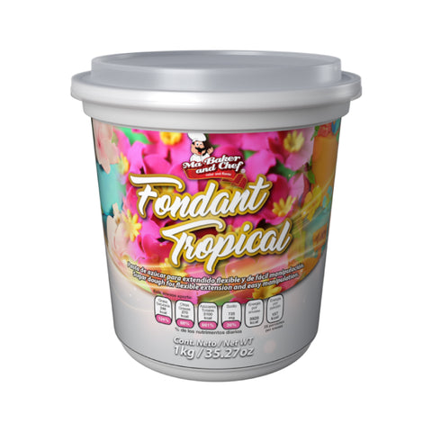 Fondant Tropical Blanco 35.27 oz (1kg) (White Tropical Fondant)